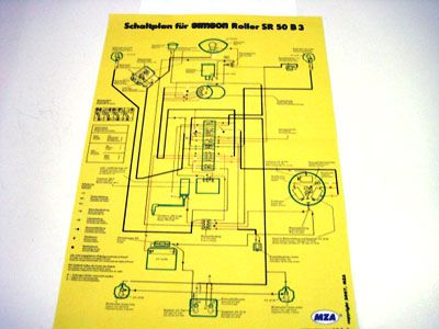 Schaltplan Farbposter Sr B Schaltpl Ne Elektronik Simson