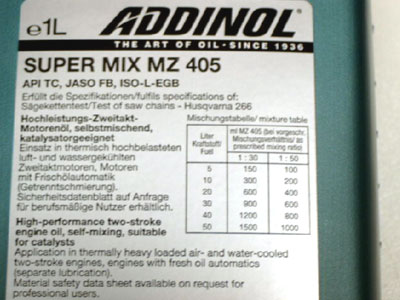 ADDINOL Zweitakt- Motorenöl MZ 405 1 Liter, Motorenöl